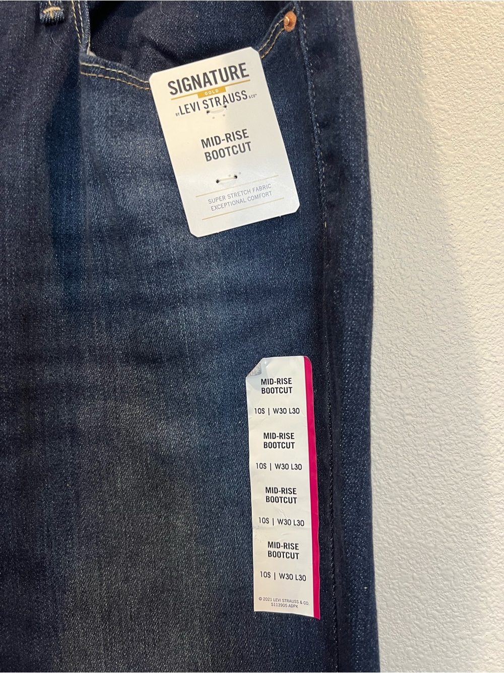 Signature by Levi Strauss Dark Blue Flare Jeans - Picture 4 of 4